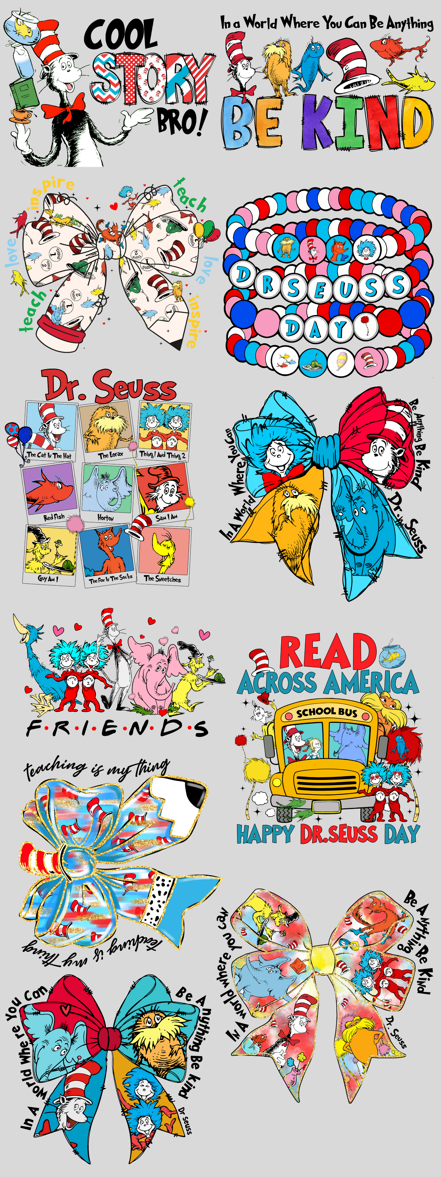 PREMADE GANG SHEET - Reading Across America Transfers