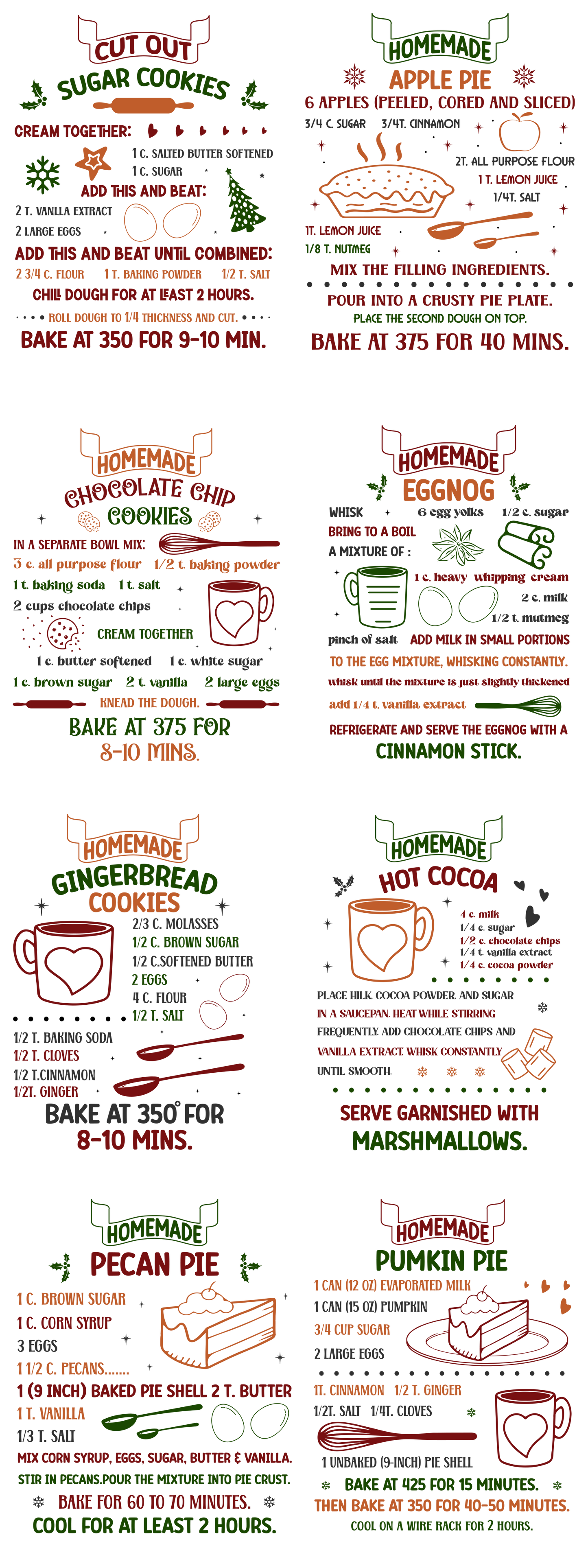 PREMADE GANG SHEET - Recipes Transfers
