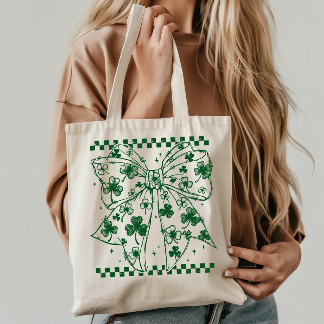 Bow w/ shamrocks and checkers Transfer