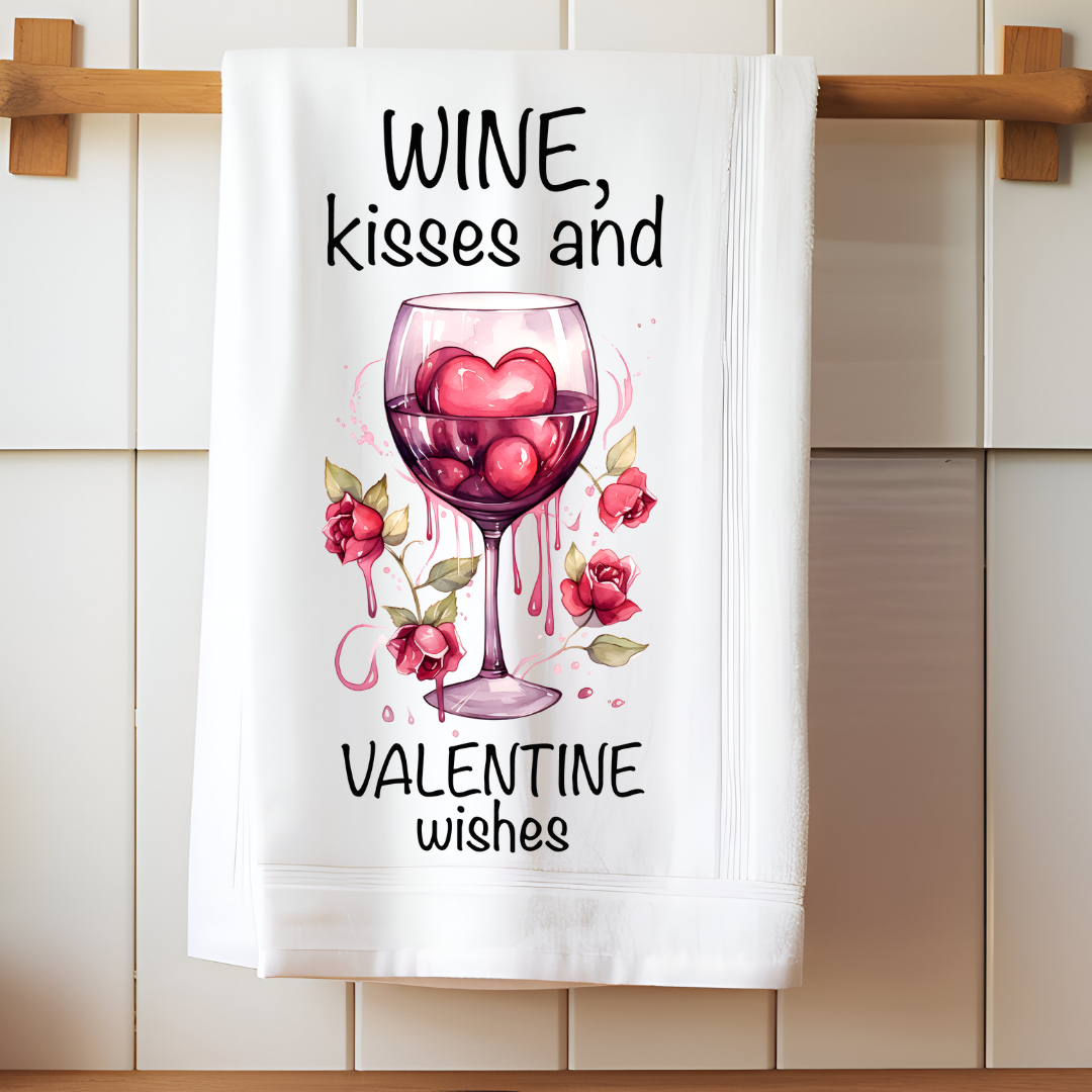 Wine, Kisses, and Valentine Wishes Transfer