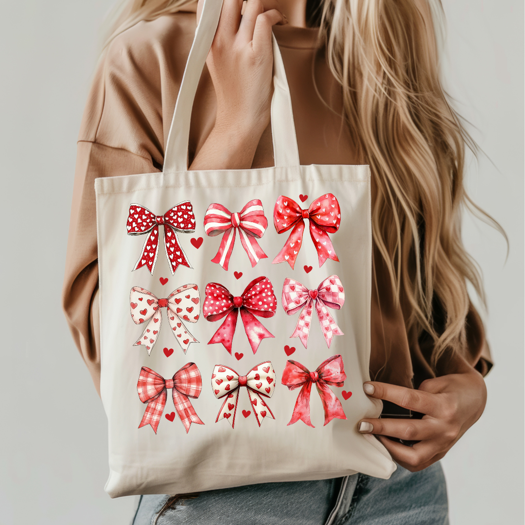 Red Love Bows Transfer