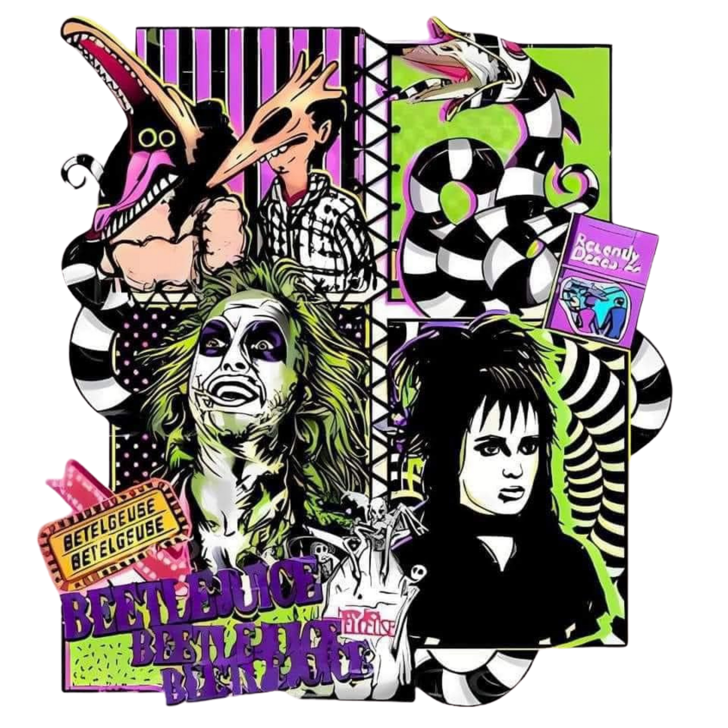 BEETLEJUICE - collage Transfer