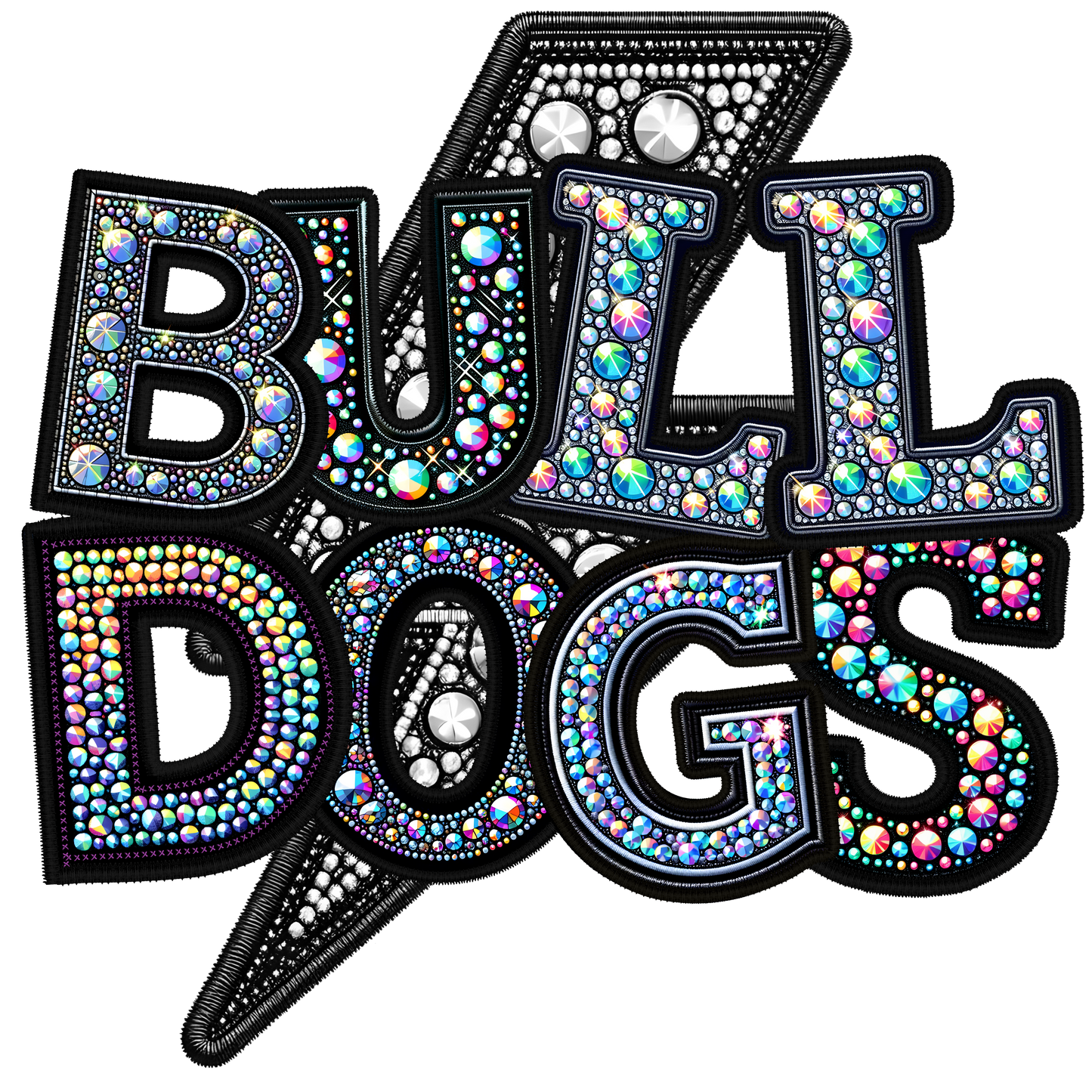 Bulldogs Faux Rhinestones Transfer