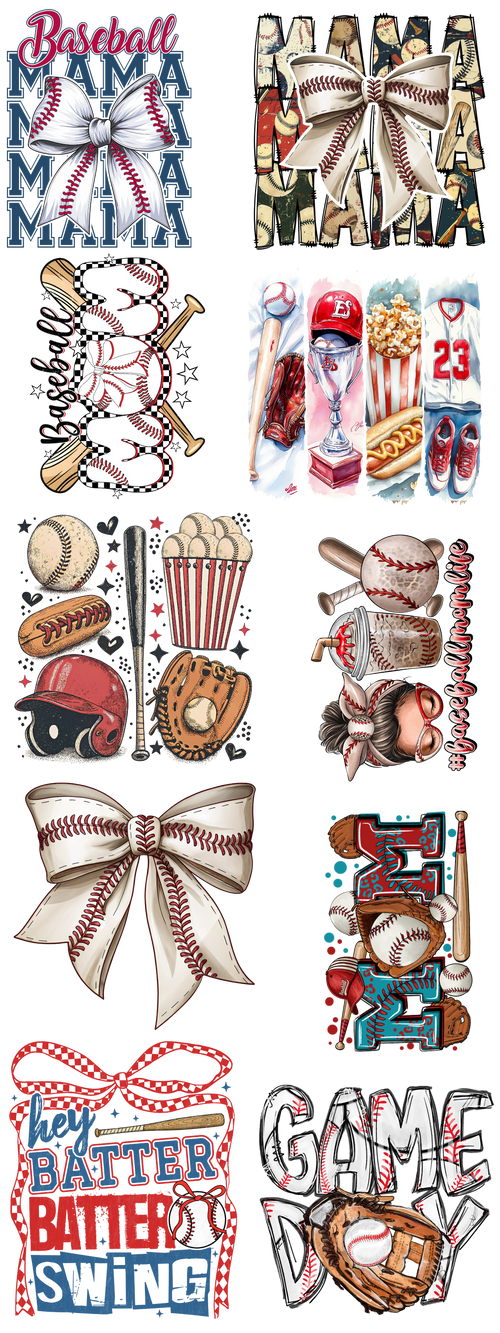 PREMADE GANG SHEET - Baseball Mama Transfers