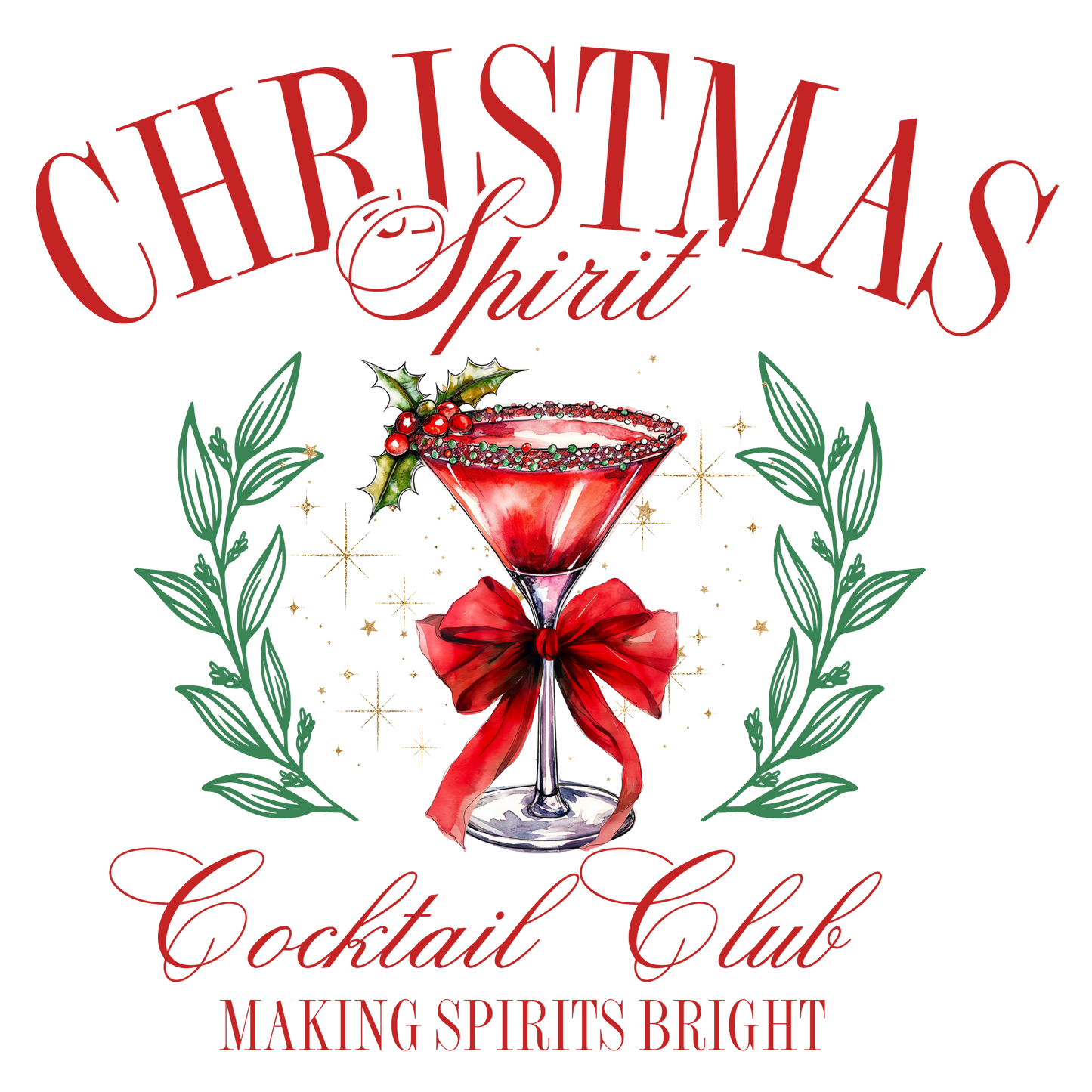 Christmas Spirit Cocktail Club Transfer