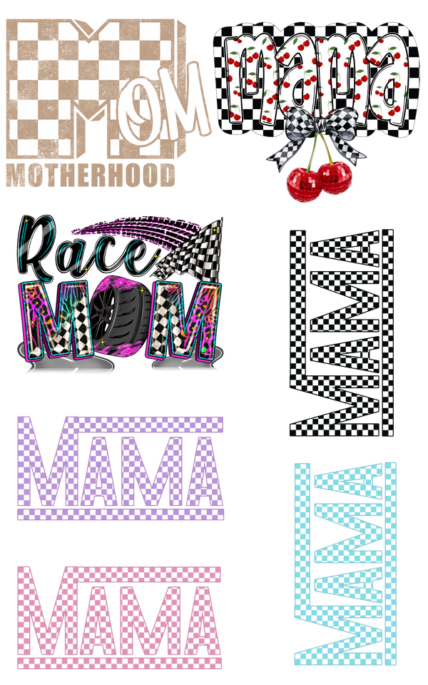 PREMADE GANG SHEET - Checkered Mama Transfers