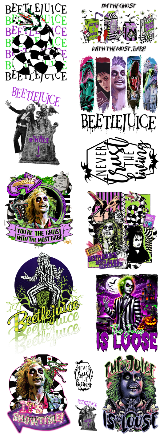 PREMADE GANG SHEET - BEETLEJUICE Transfers