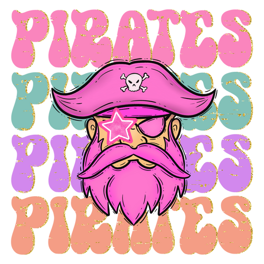 Pastel Preppy Pirate Transfer