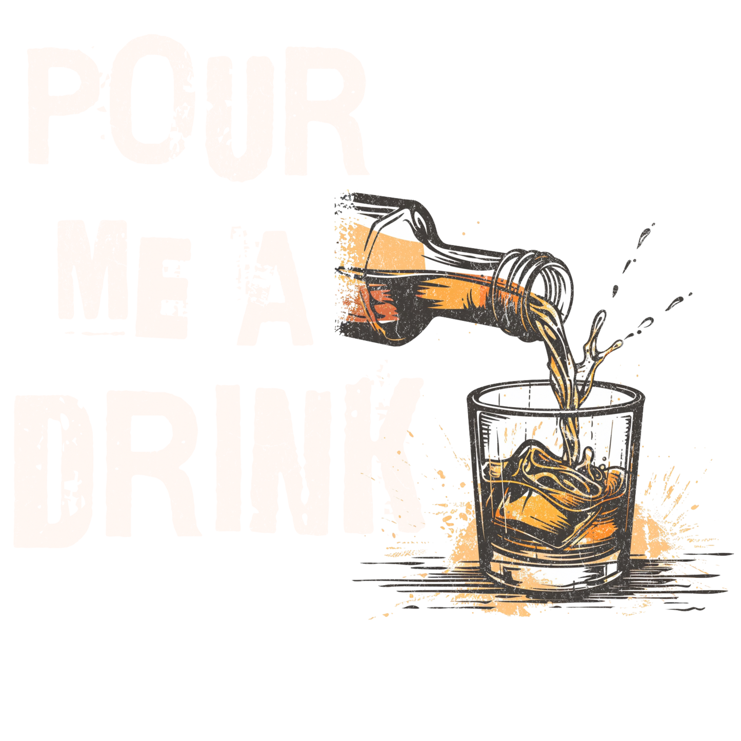 Post Malone & Blake Shelton - Pour Me A Drink (bottle and glass) Transfer