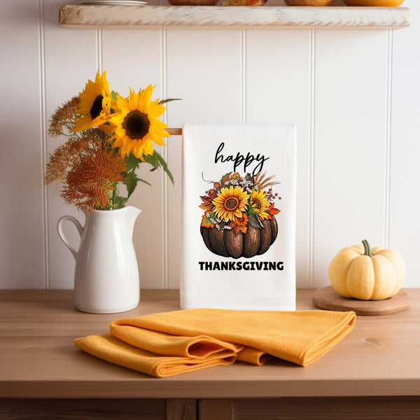 Happy Thanksgiving Sunflowers Transfer