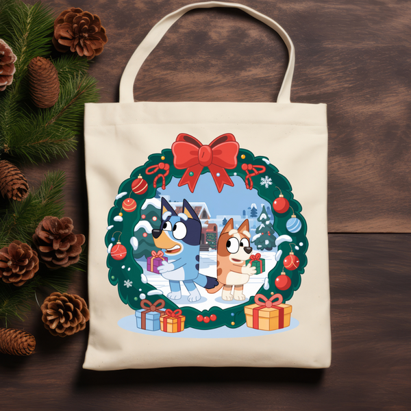 BLUEY - Bluey n Bingo Wreath Transfer