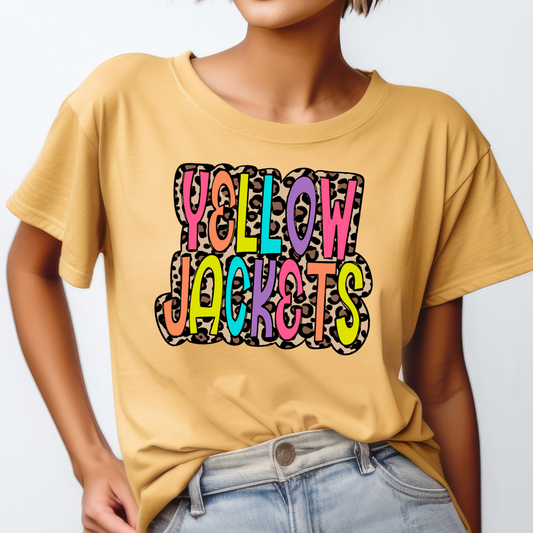Yellowjackets cheetah print doodle Transfer