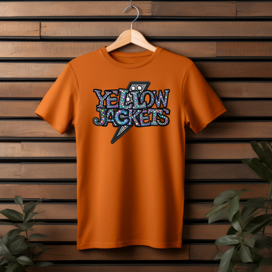 Yellowjackets Faux Rhinestones Transfer