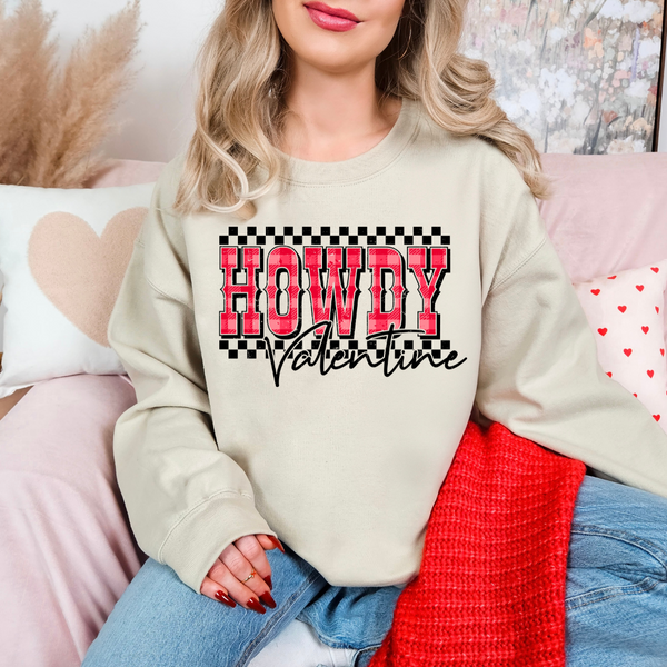 Howdy Valentine western text Transfer