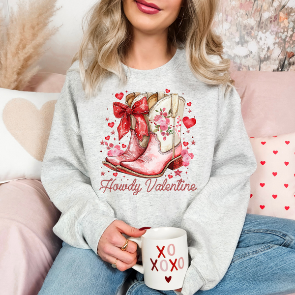 Howdy Valentine Boots Transfer