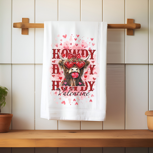 Howdy Howdy Howdy Valentine Cow Transfer