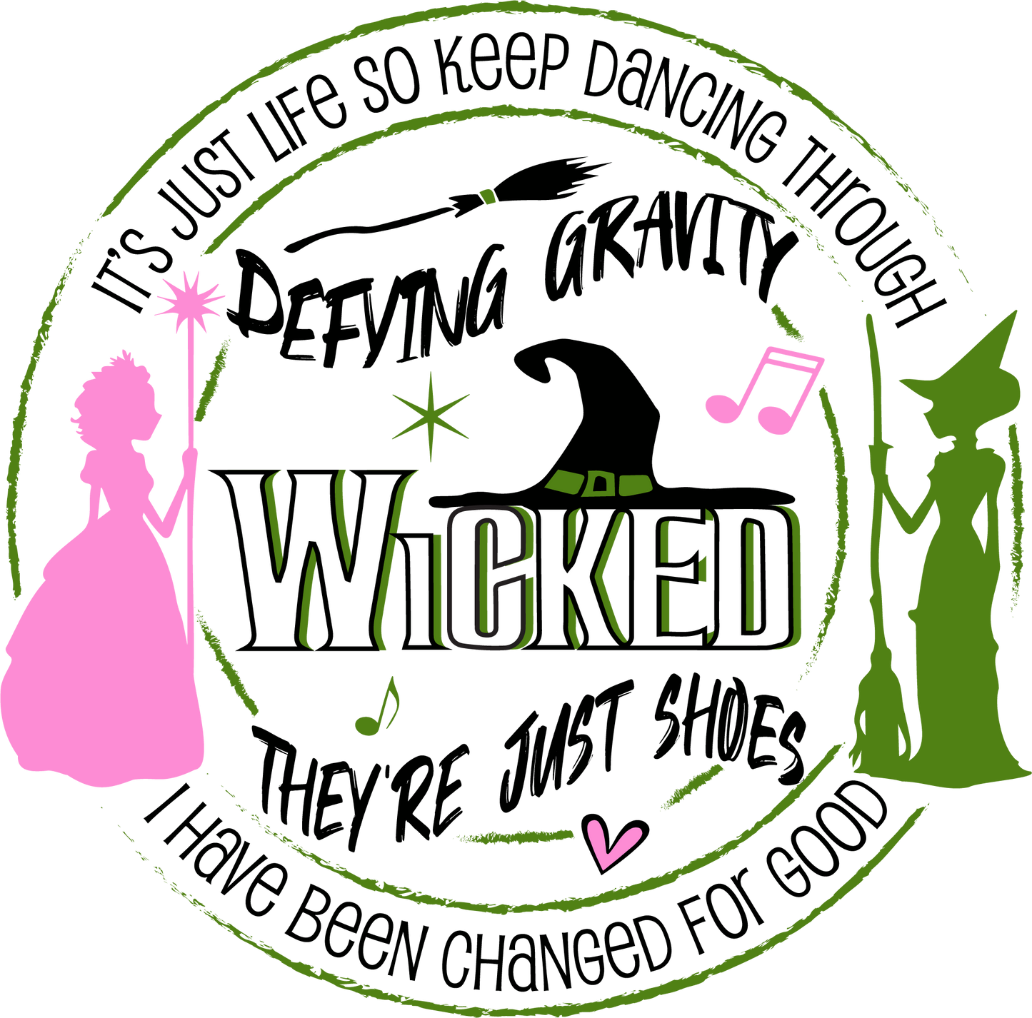 WICKED - Circle Lyrics Collage